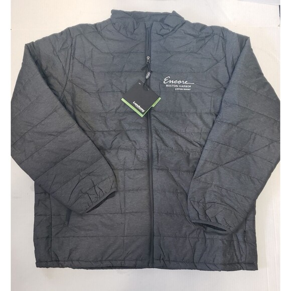 Landway Puffer Jacket Mens 4XL Encore Boston Harbor Gray Nylon Polyloft Insulate - Picture 15 of 15
